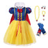 Girl Snow White Dress Princess Costume Halloween Party Fancy Dresses for Girls Cosplay Gown + Cloak